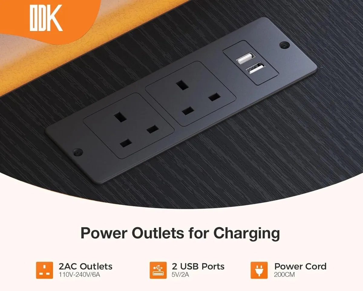 Corner Desk with Drawers Reversible L Shaped - Image 4