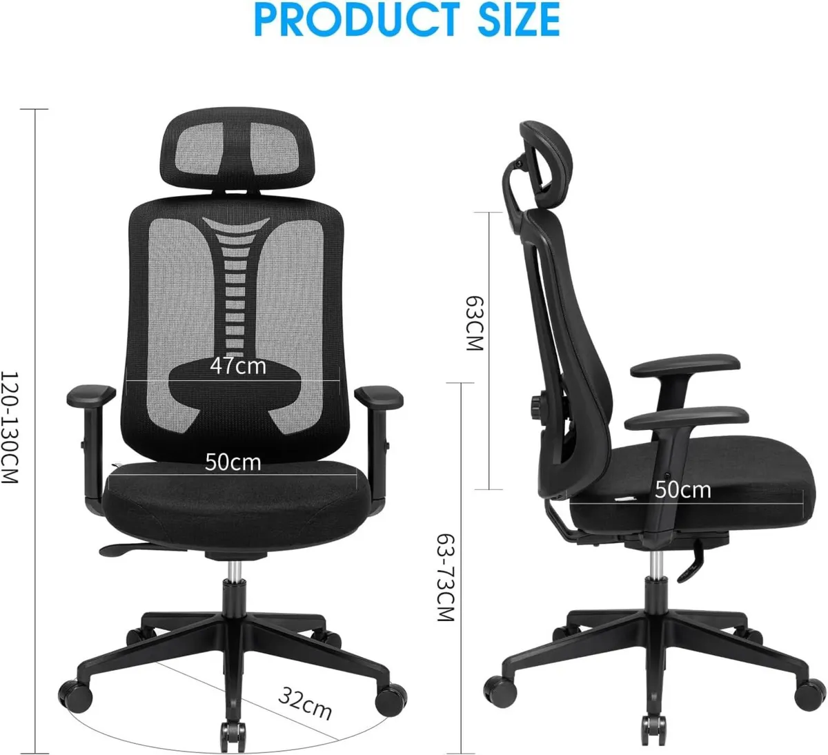 Ergonomic Office Chair Adjustable Home Desk - Image 2