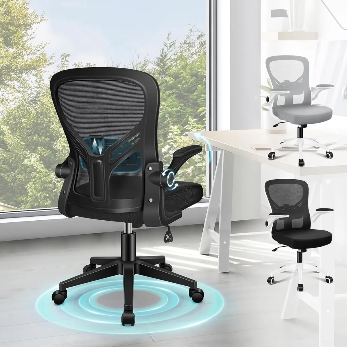 Mesh Office Chair with Adjustable Lumbar Support - Image 1