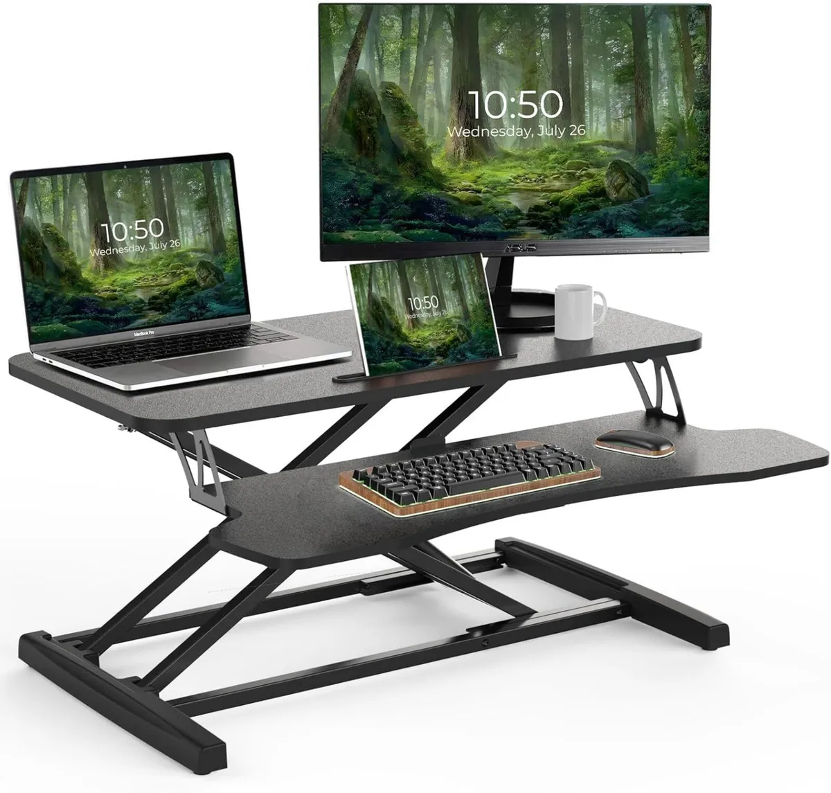32 inch Standing Desk Converter Height Adjustable - Image 1
