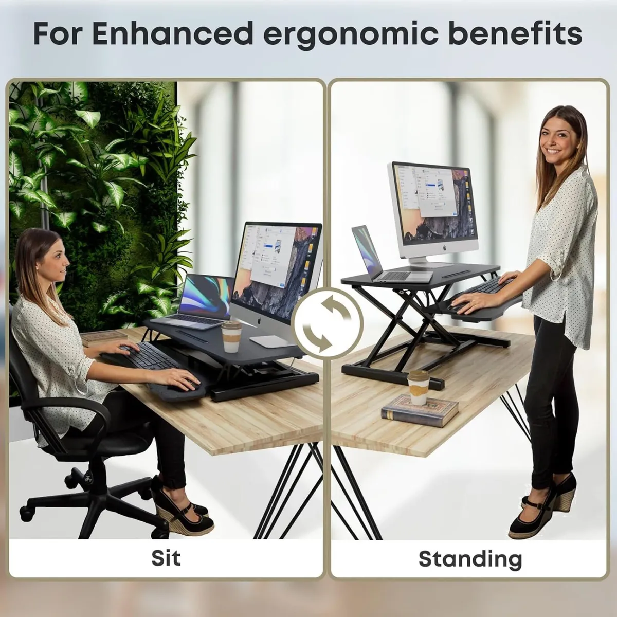 32 inch Standing Desk Converter Height Adjustable - Image 4