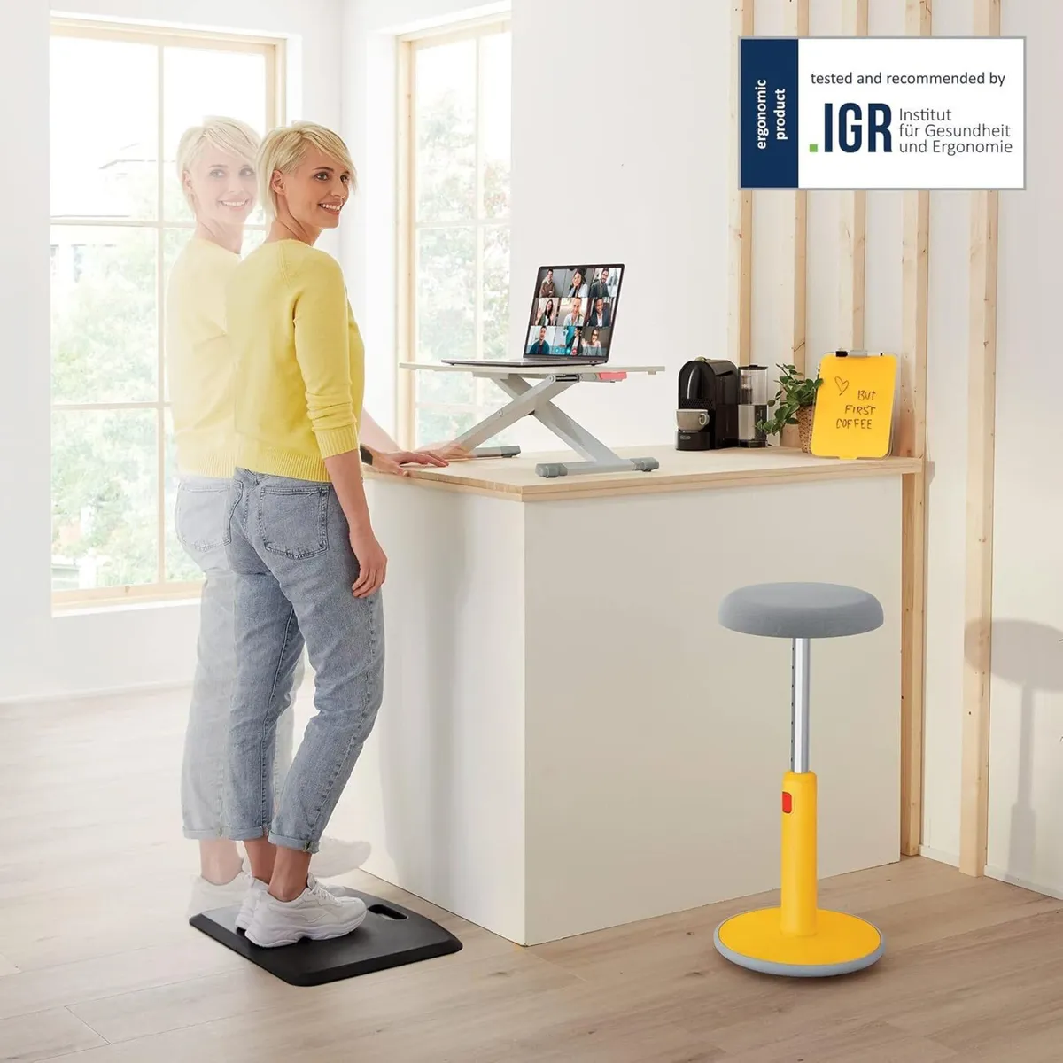 Standing Desk Converter Compact Ergonomic Height - Image 2