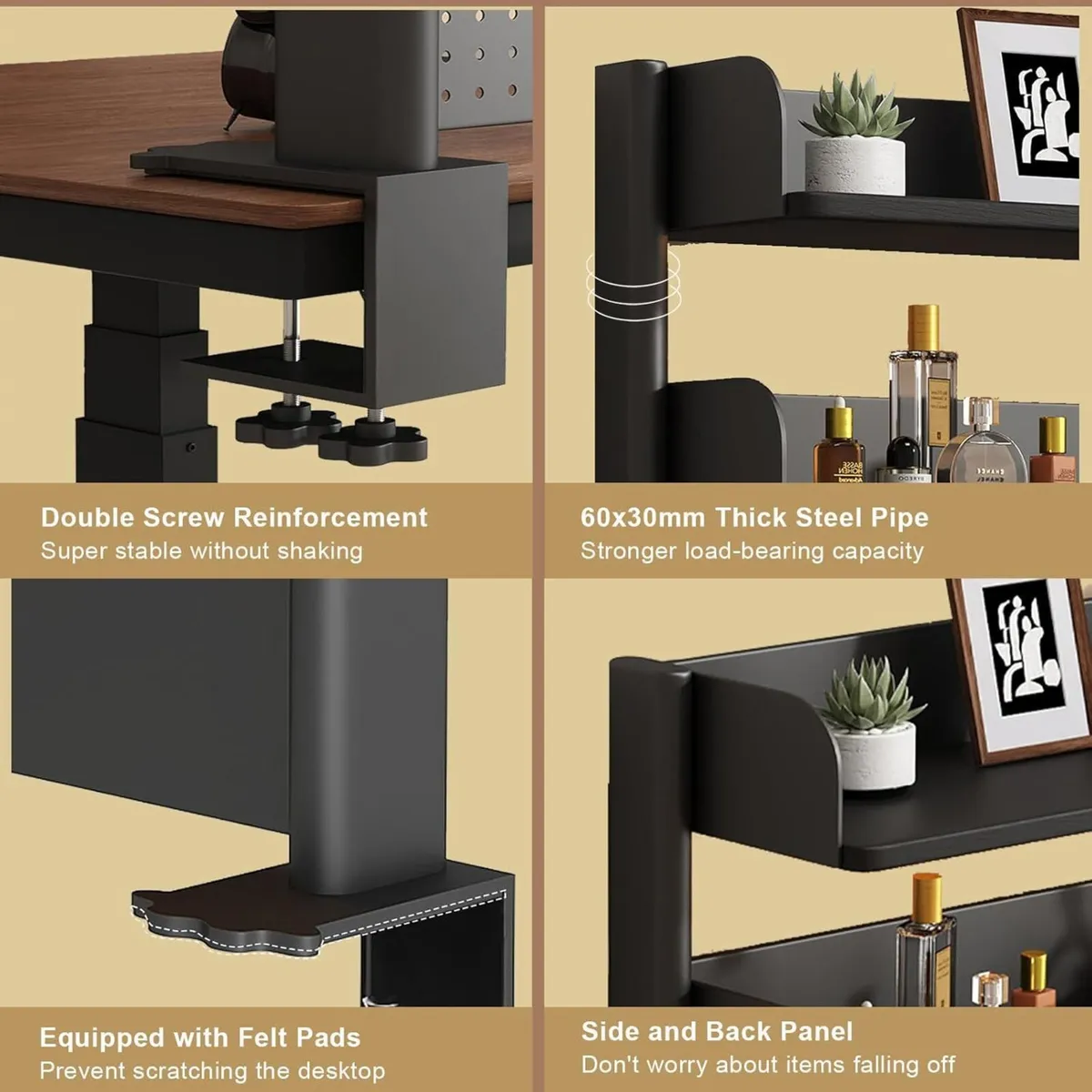 100cm Clamp On Desk Shelf Organiser Adjustable - Image 3