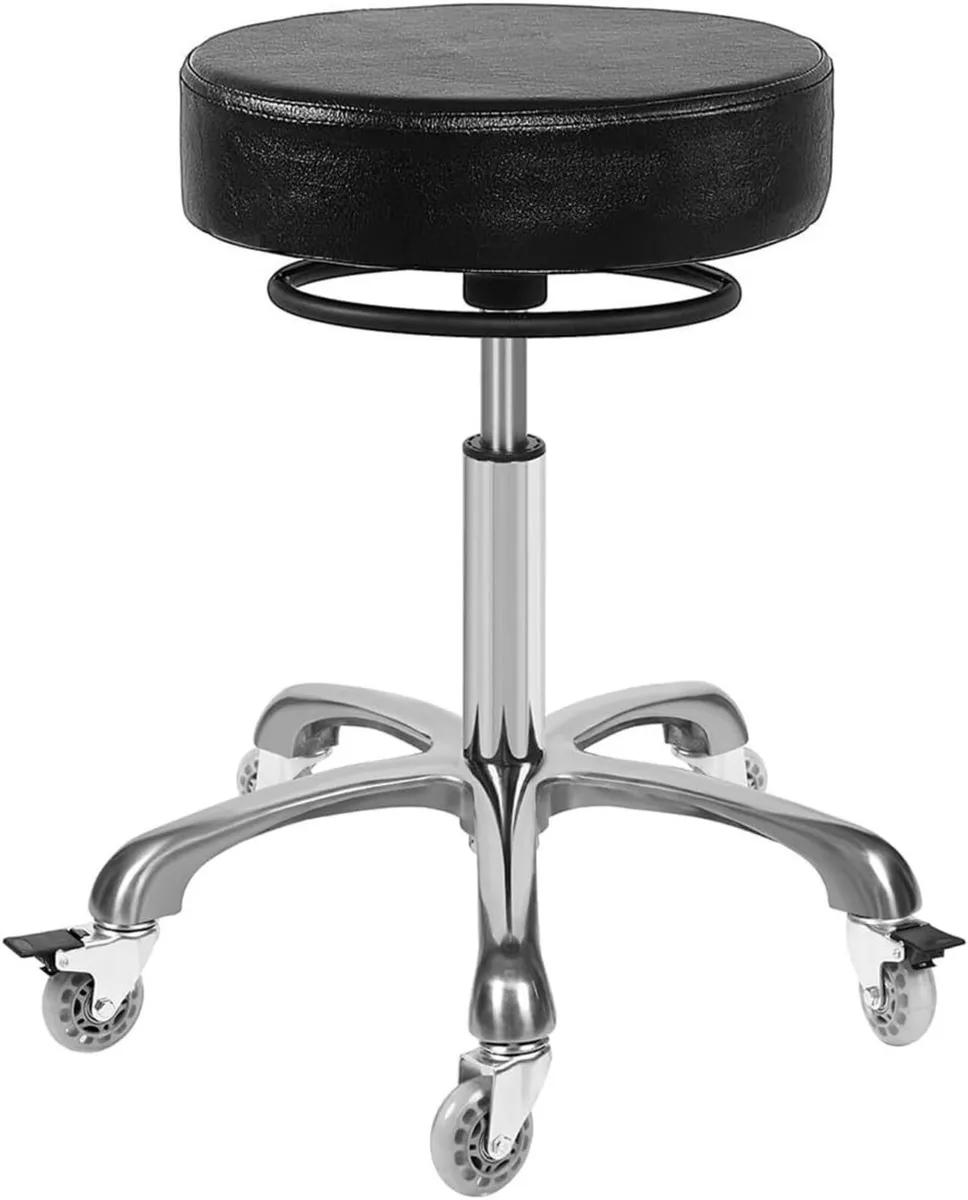Salon Rolling Stools with Locking Caster Wheels - - Image 1