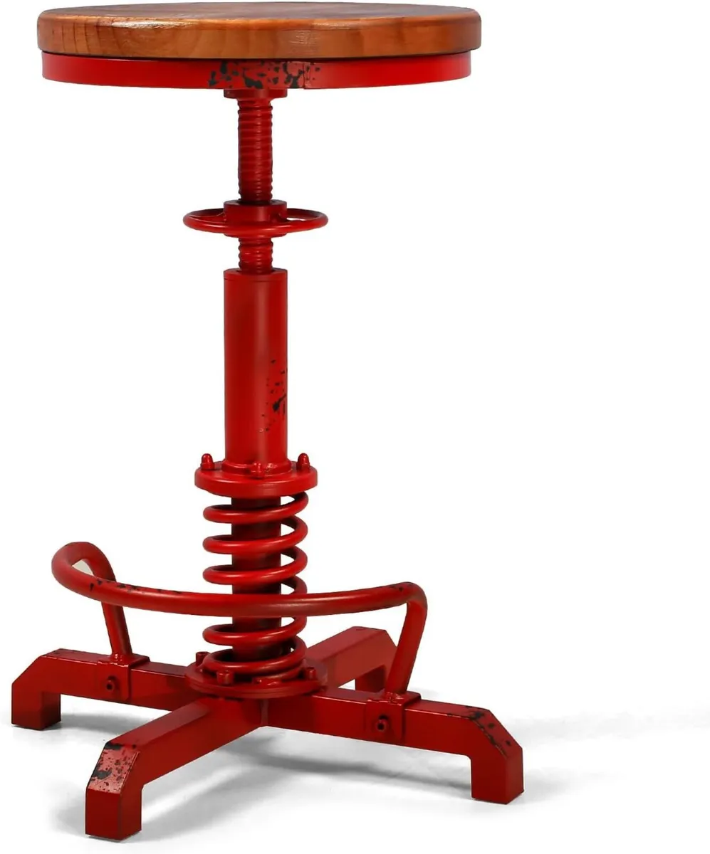 Industrial Bar Stool 24-28 Inch Height Adjustable - Image 1