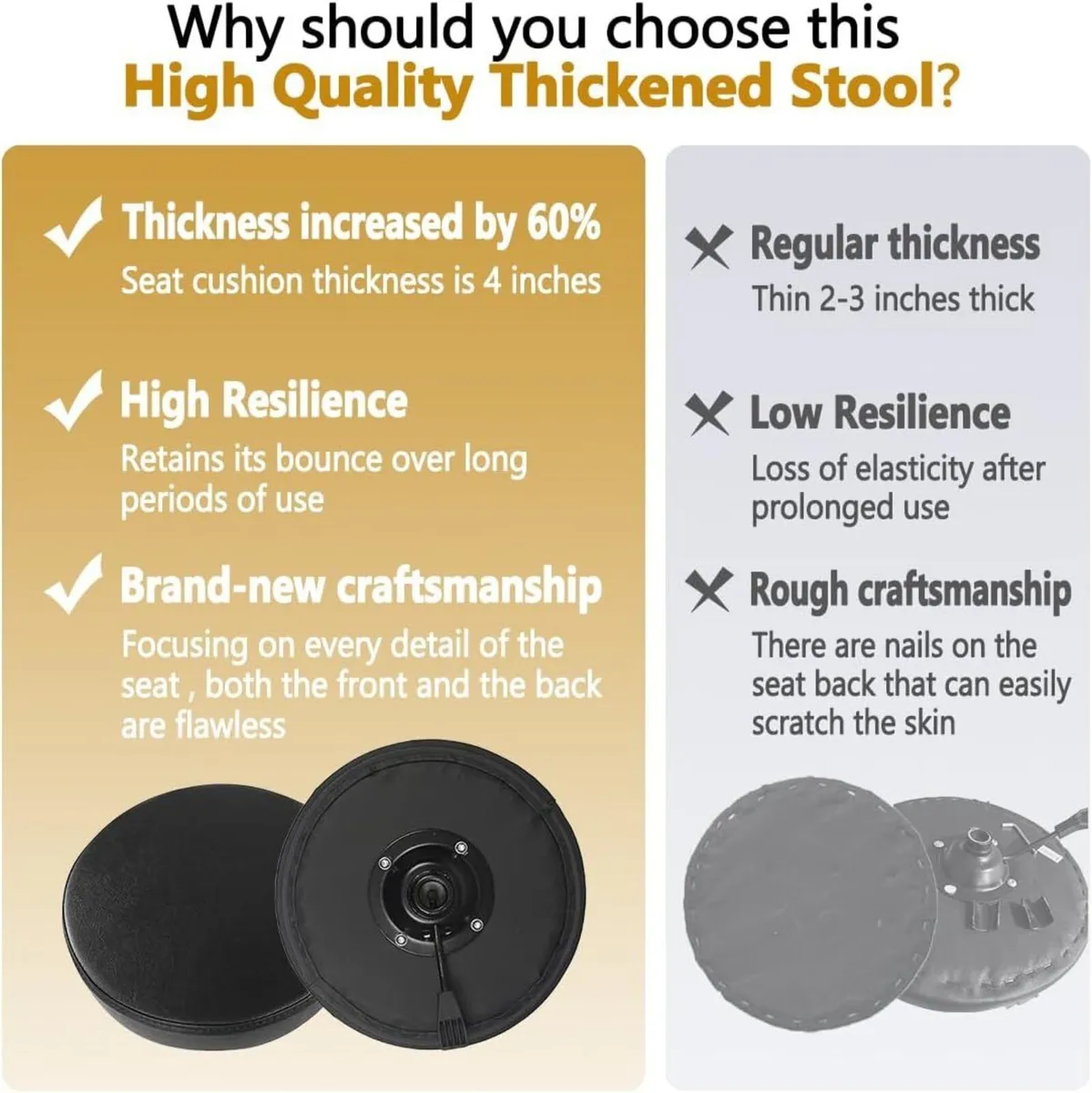 Massage Stool Chair on Wheels for Beauty Kitchen - Image 3