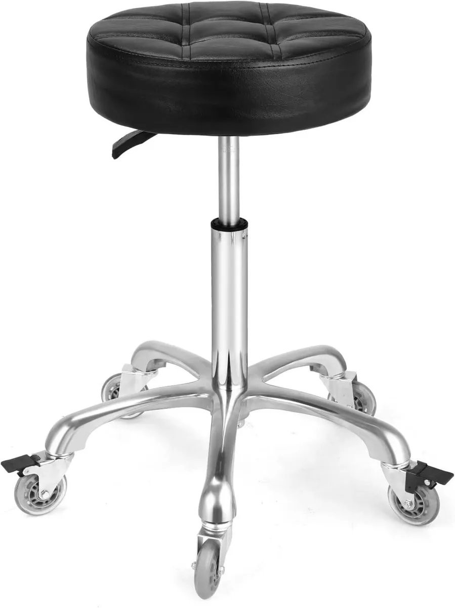 Adjustable Heavy Duty Stool - Rolling Stools with - Image 1