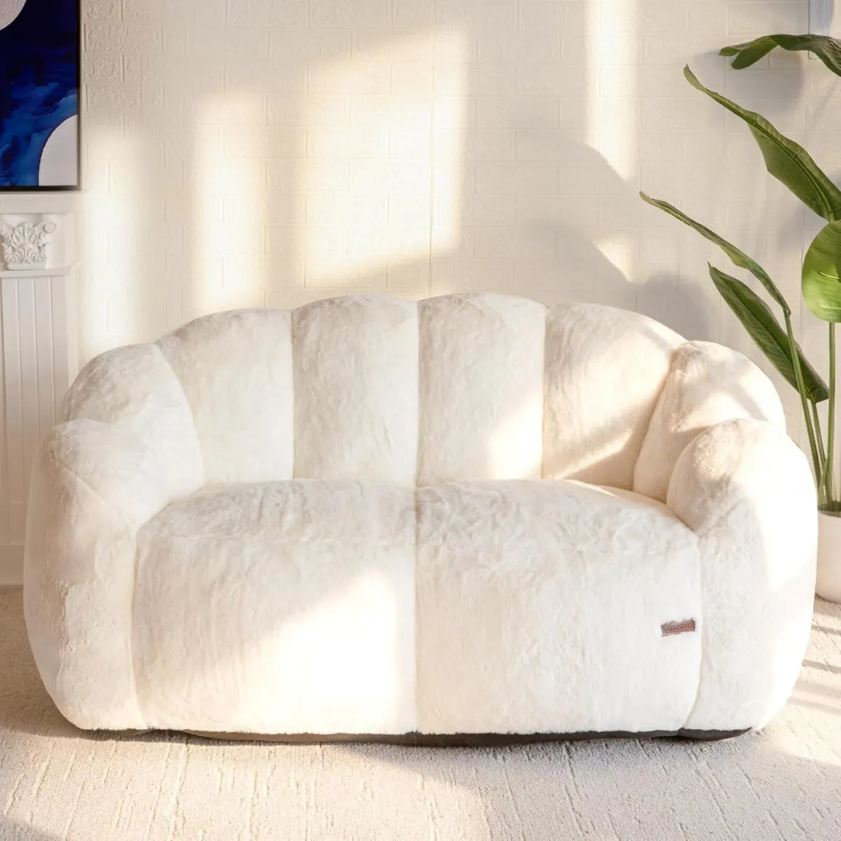 Bean Bag Chair Floral Shaped 2 Seater Sofa - Image 1