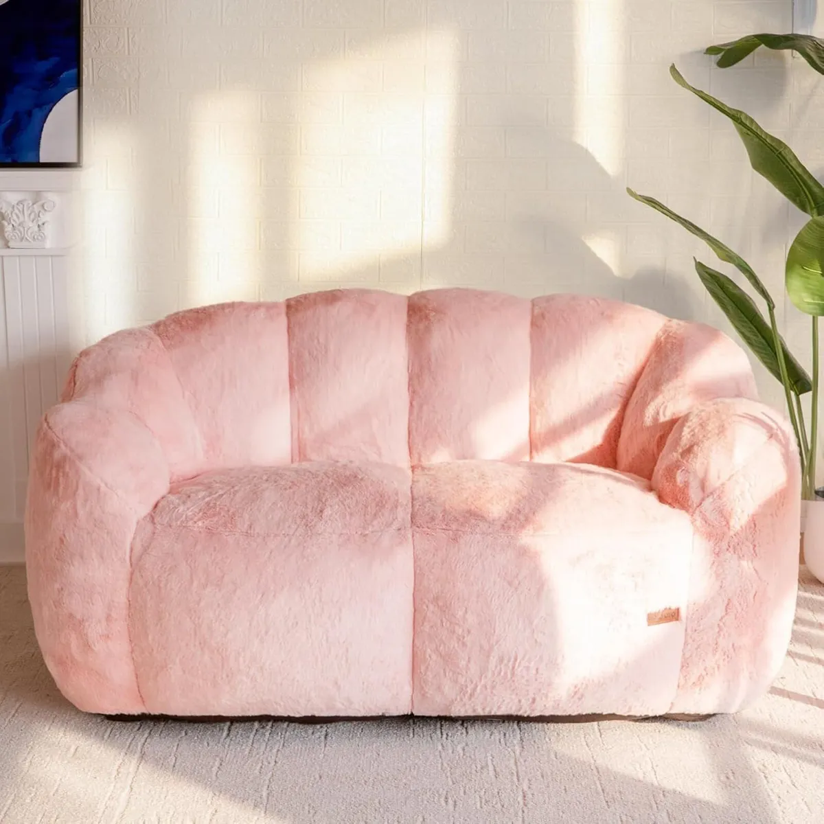 Bean Bag Chair Floral Shaped 2 Seater Sofa - Image 1