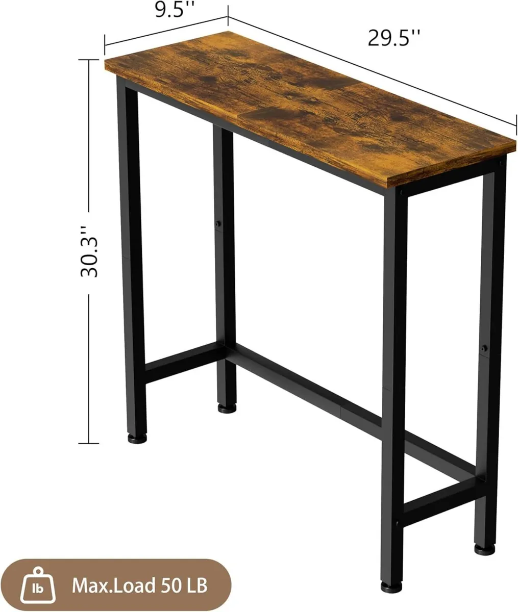 29.5 Narrow Console Table Small Entryway Thin - Image 2