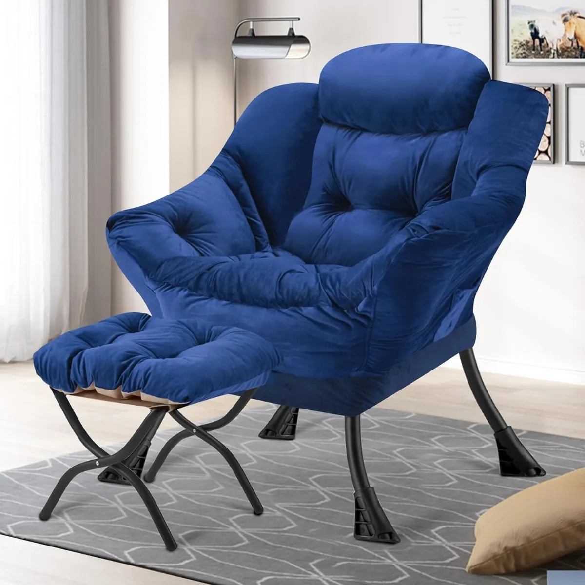 Armchair Living Room Comfy Reading Chair with - Image 2