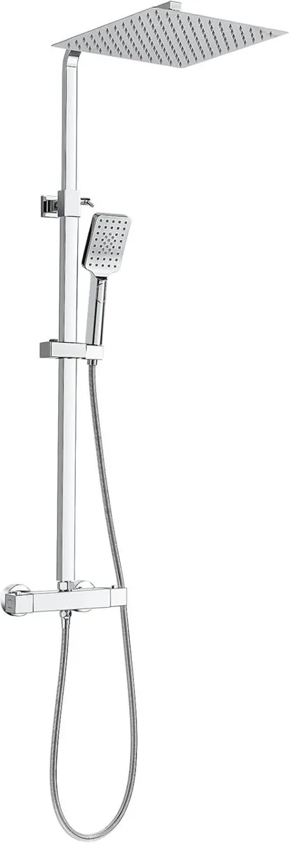 Square Thermostatic Shower System 38degreesC - Image 1
