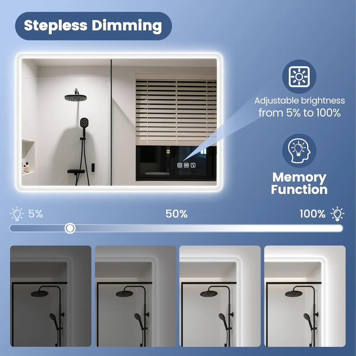 600x800 mm Bathroom-Mirror-with-LED-Lights for - Image 4