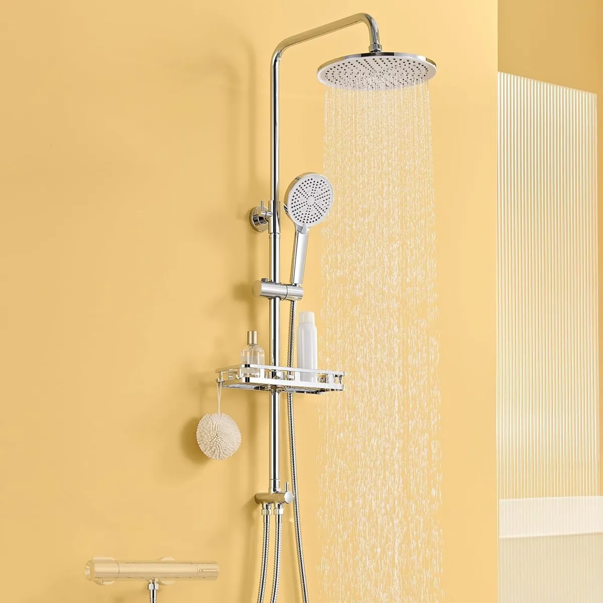 Shower Riser Rail Kit with 10 Rainfall Head High - Image 2