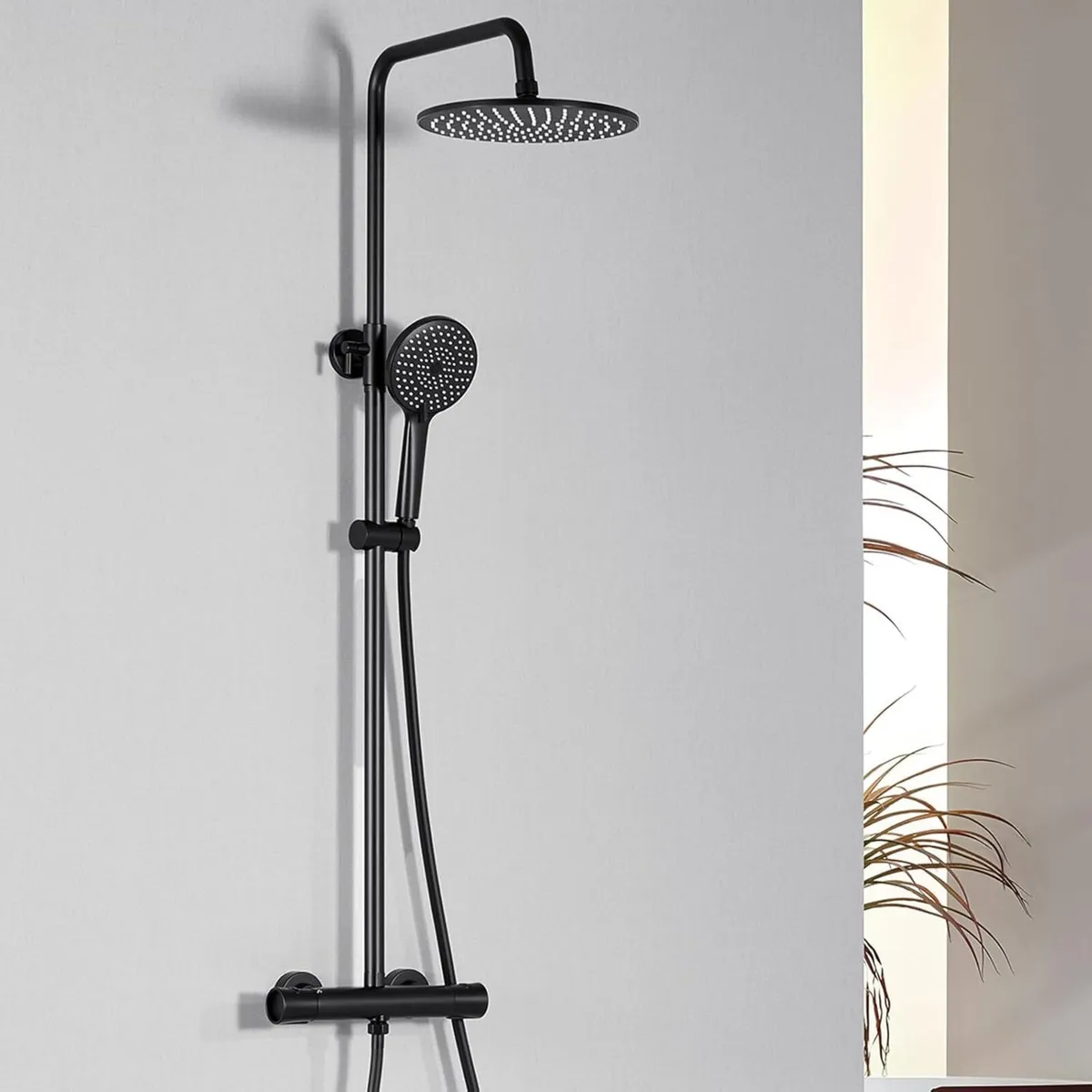 Thermostatic Shower Mixer Set with 25cm Round - Image 1