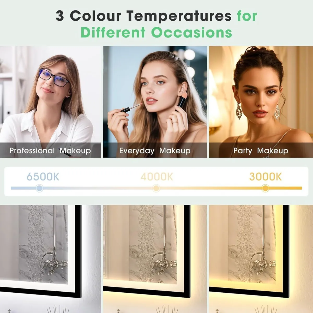 80x60cm Bluetooth-Bathroom-Mirror-with-LED-Lights - Image 4