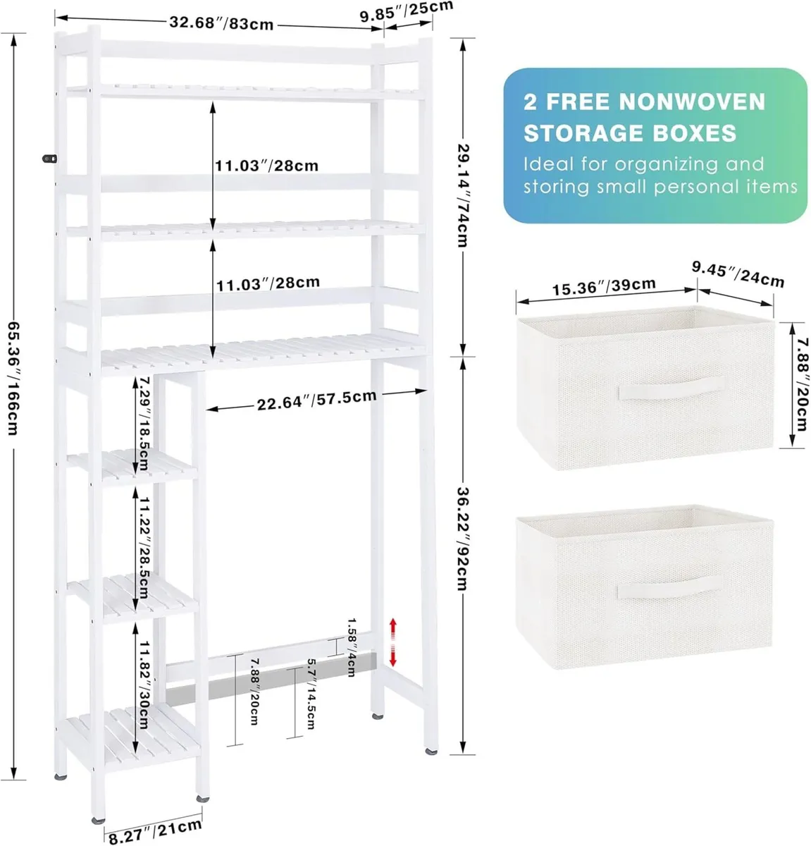 Over The Toilet Storage with Drawers Large - Image 3