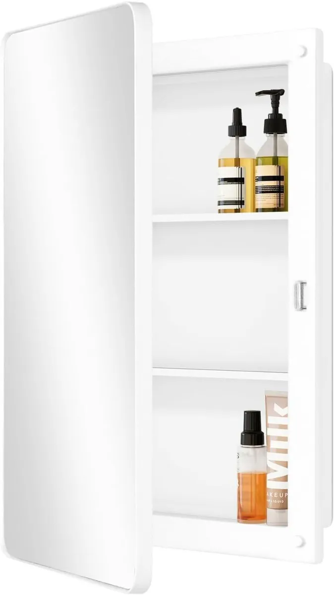 Plastic Mirror Cabinet with Round Corner Framed - Image 3