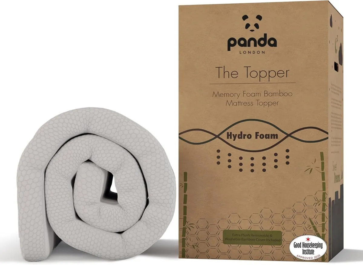 ® Gel Infused Memory Foam Bamboo Mattress Topper - Image 1