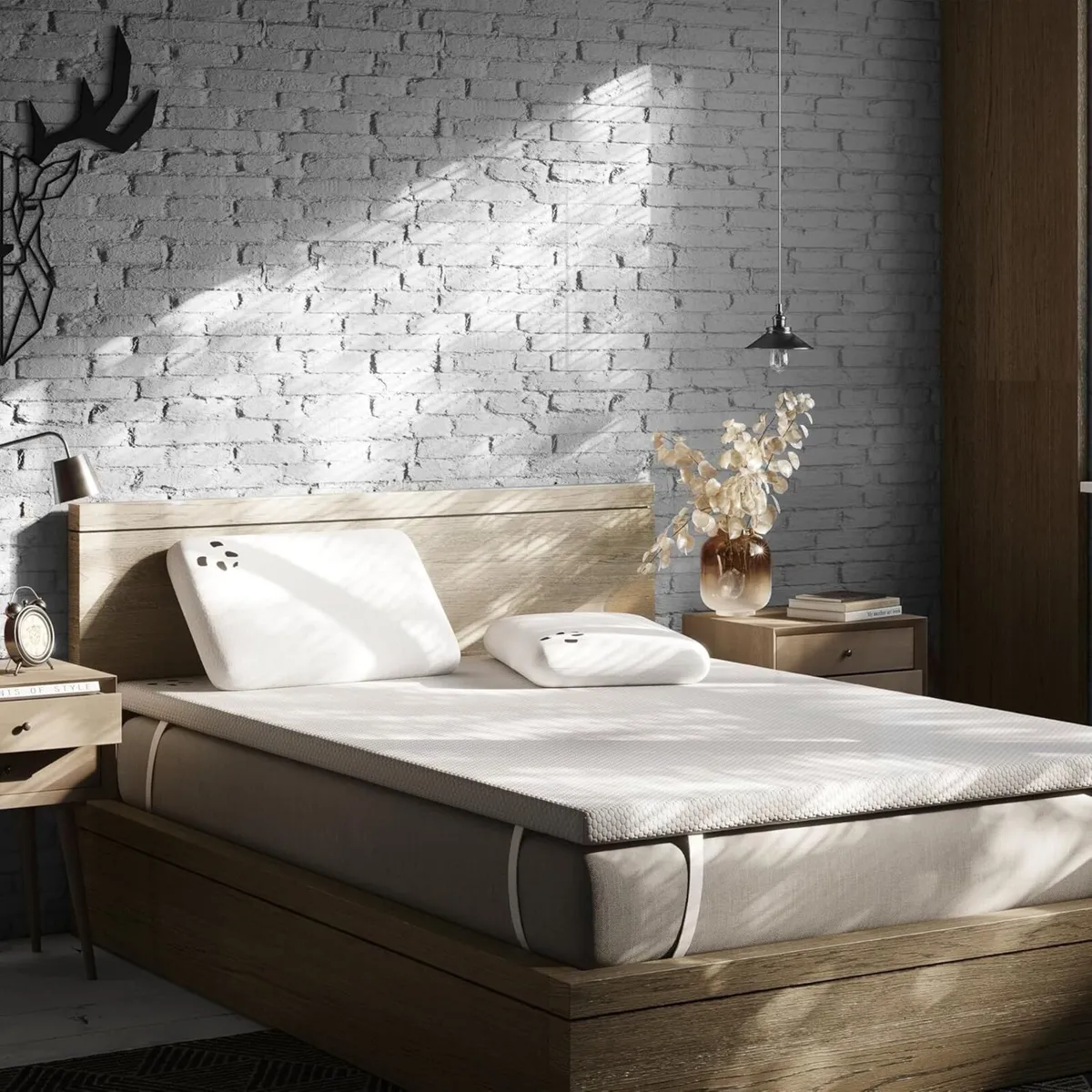 ® Gel Infused Memory Foam Bamboo Mattress Topper - Image 2