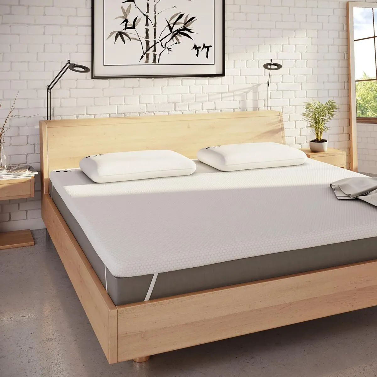 ® Gel Infused Memory Foam Bamboo Mattress Topper - Image 4