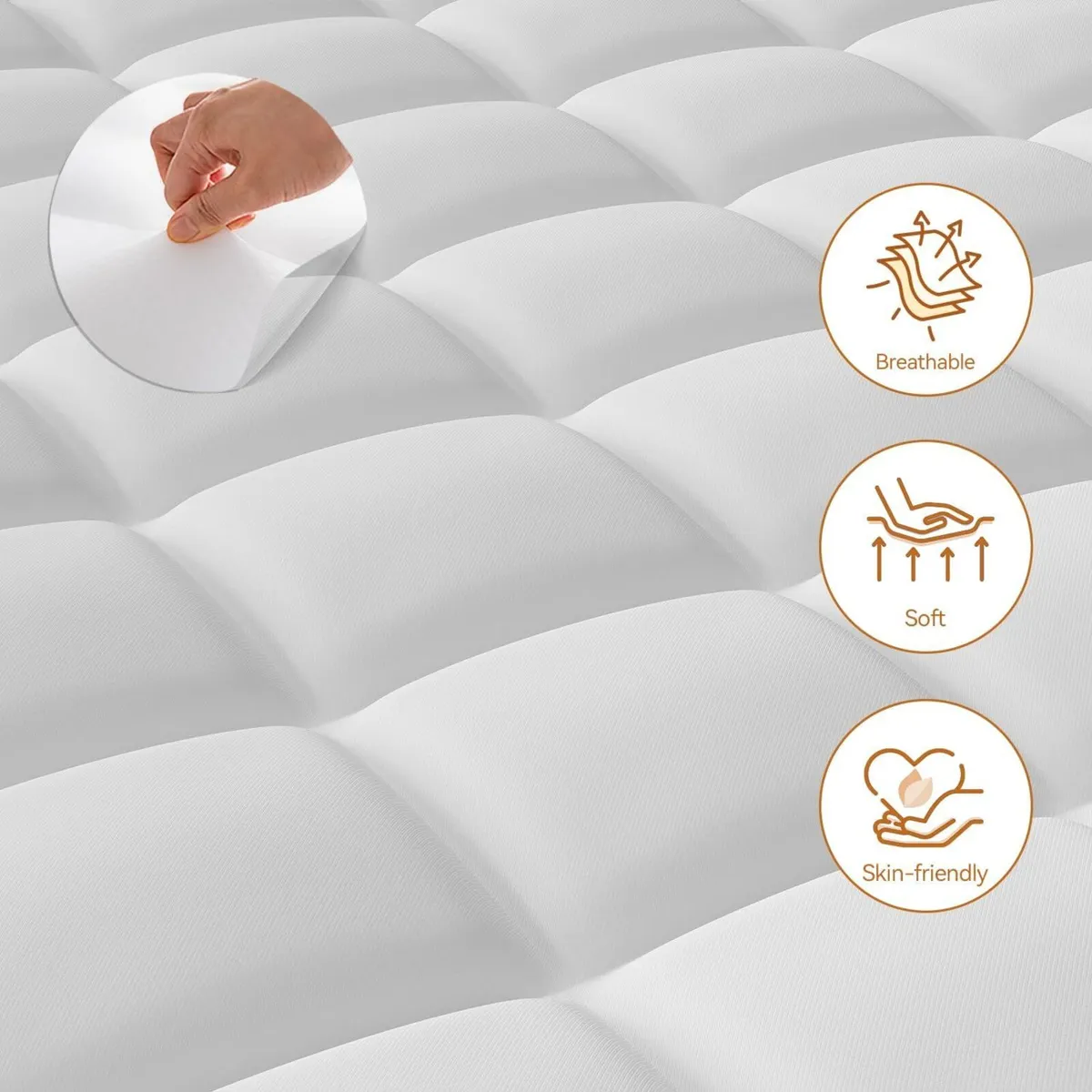 Memory Foam Mattress Topper Double Bed - Soft - Image 4