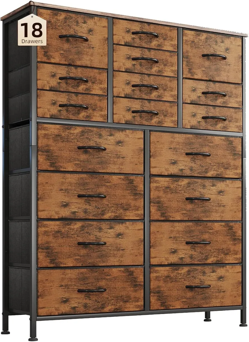Chest of Drawers with 18 Drawers， Dressers Chests - Image 1