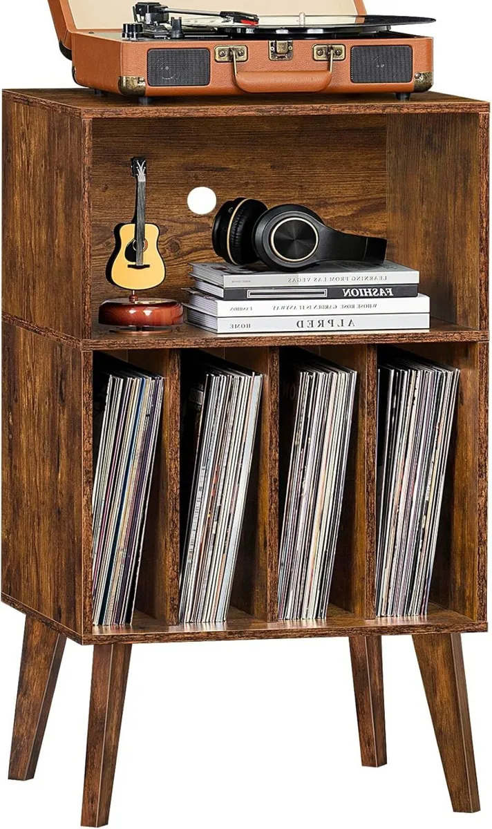 Record Player Stand Turntable Hold Up To 160 - Image 1