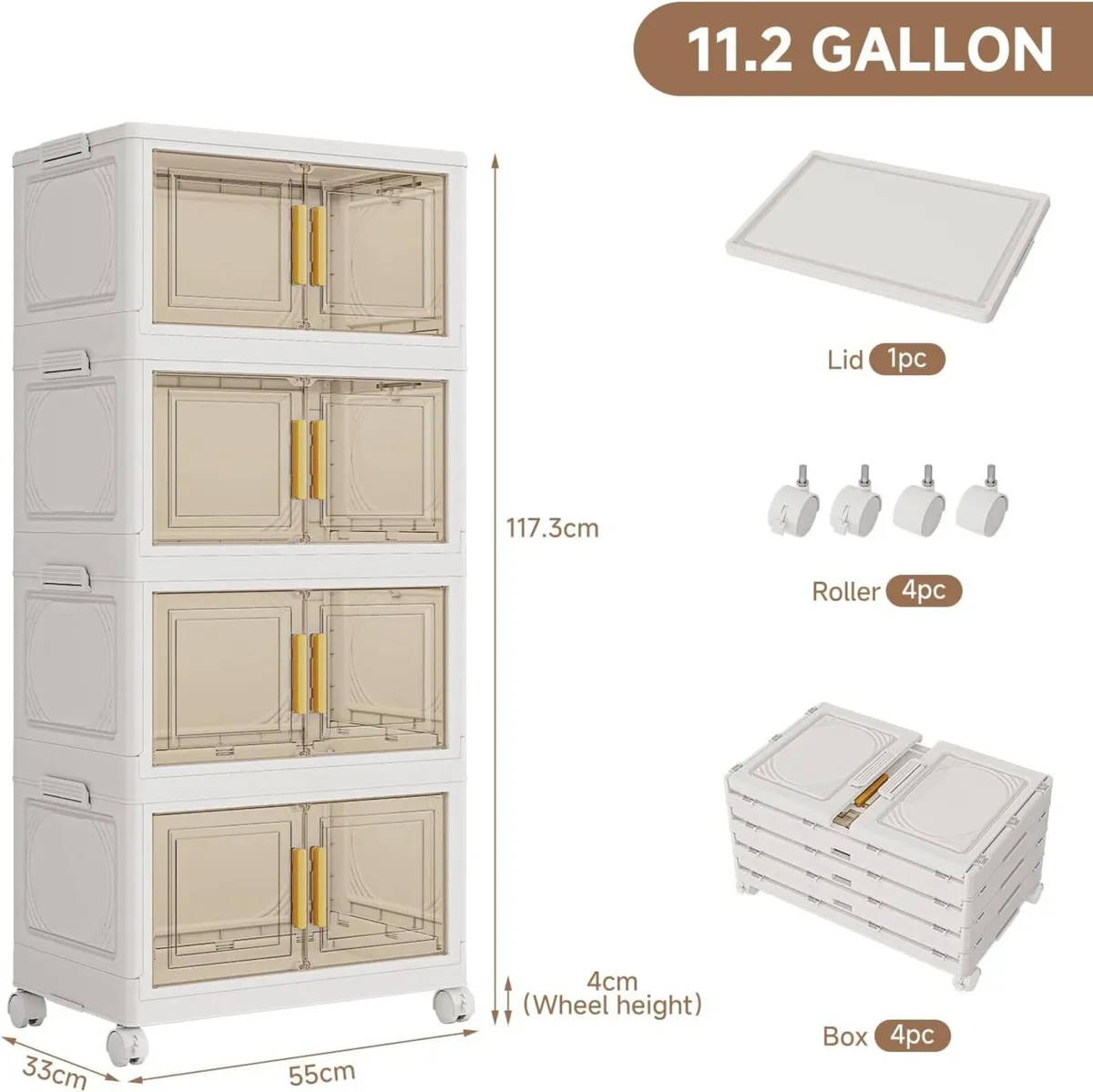 50L Stackable Storage Bins with Lids Closet - Image 2