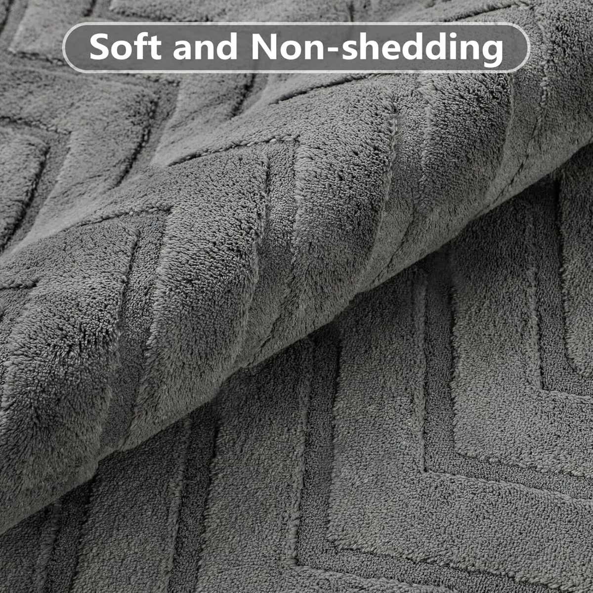 Rugs Living Room Large 200x290 cm Washable Grey - Image 3