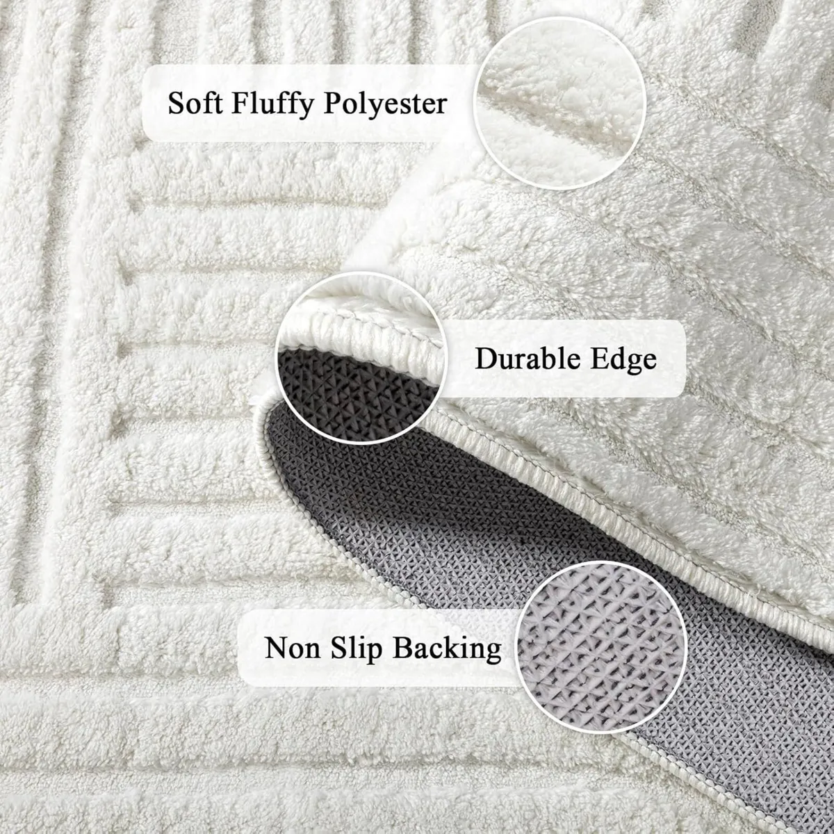 Large Rugs Living Room Fluffy Short Pile Washable - Image 3