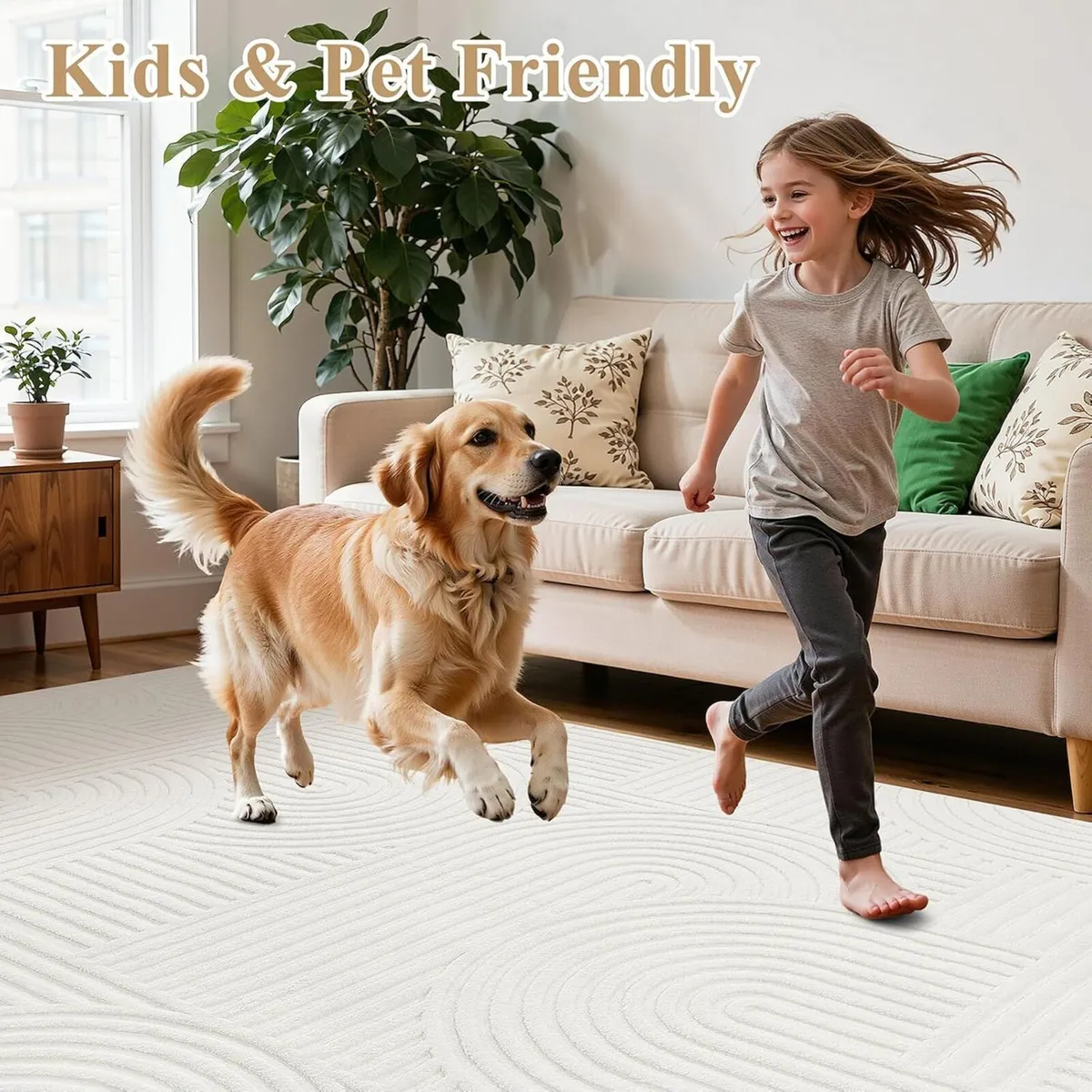 Large Rugs Living Room Fluffy Short Pile Washable - Image 4