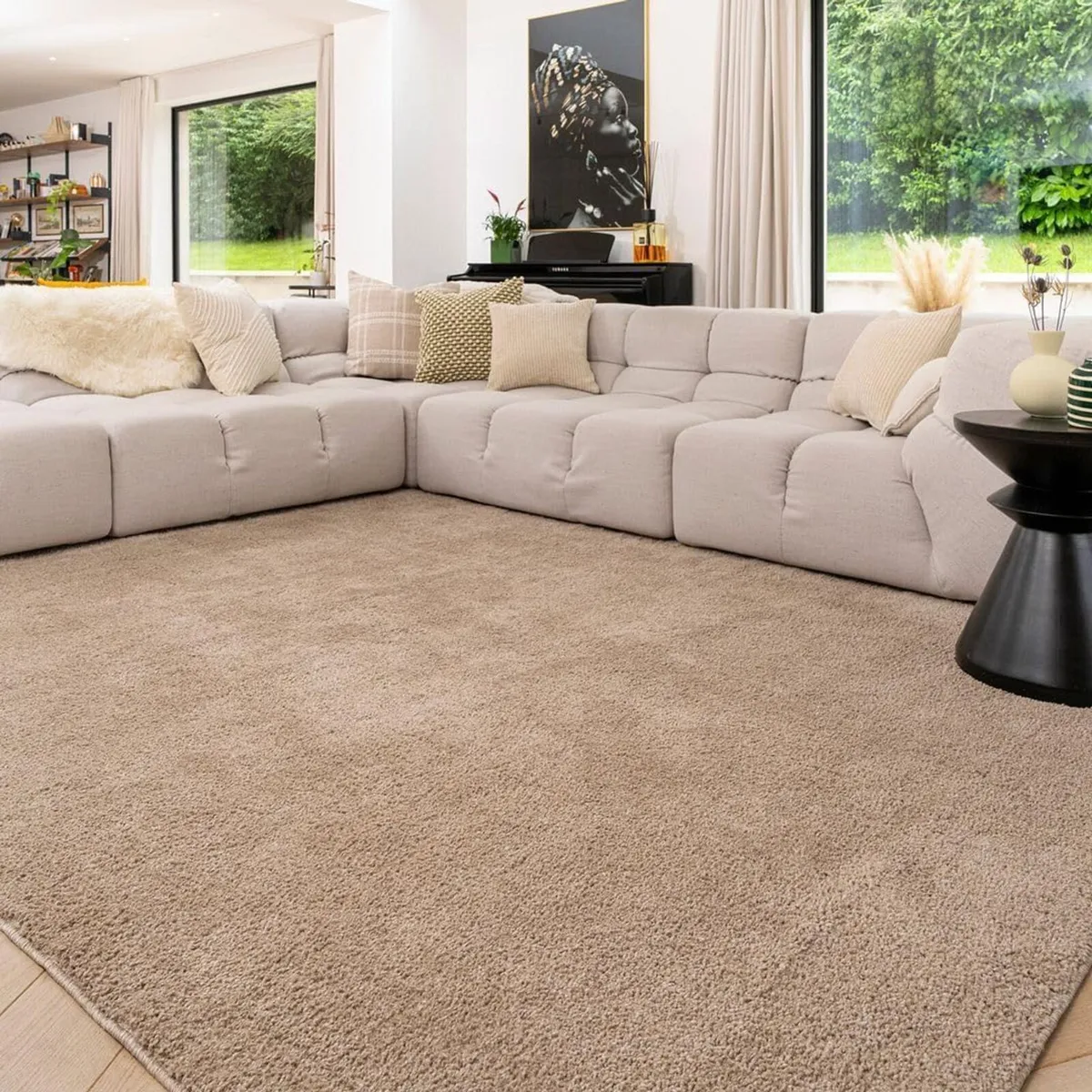 Brown Beige Machine Washable Warm Insulating Soft - Image 1