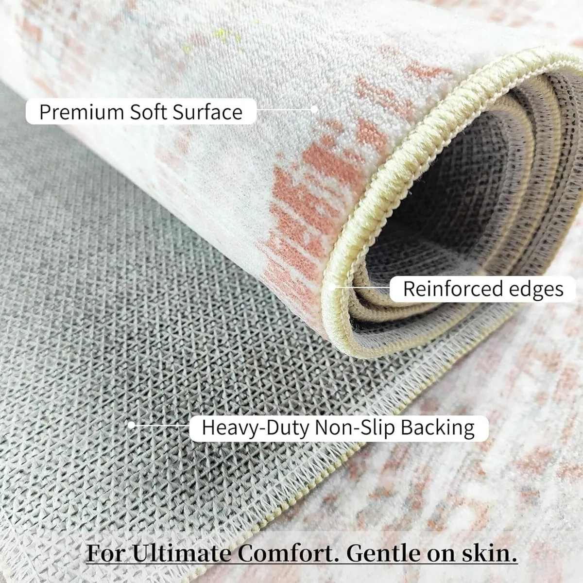 Pink Rugs Living Room Large 160x230cm Abstract - Image 4