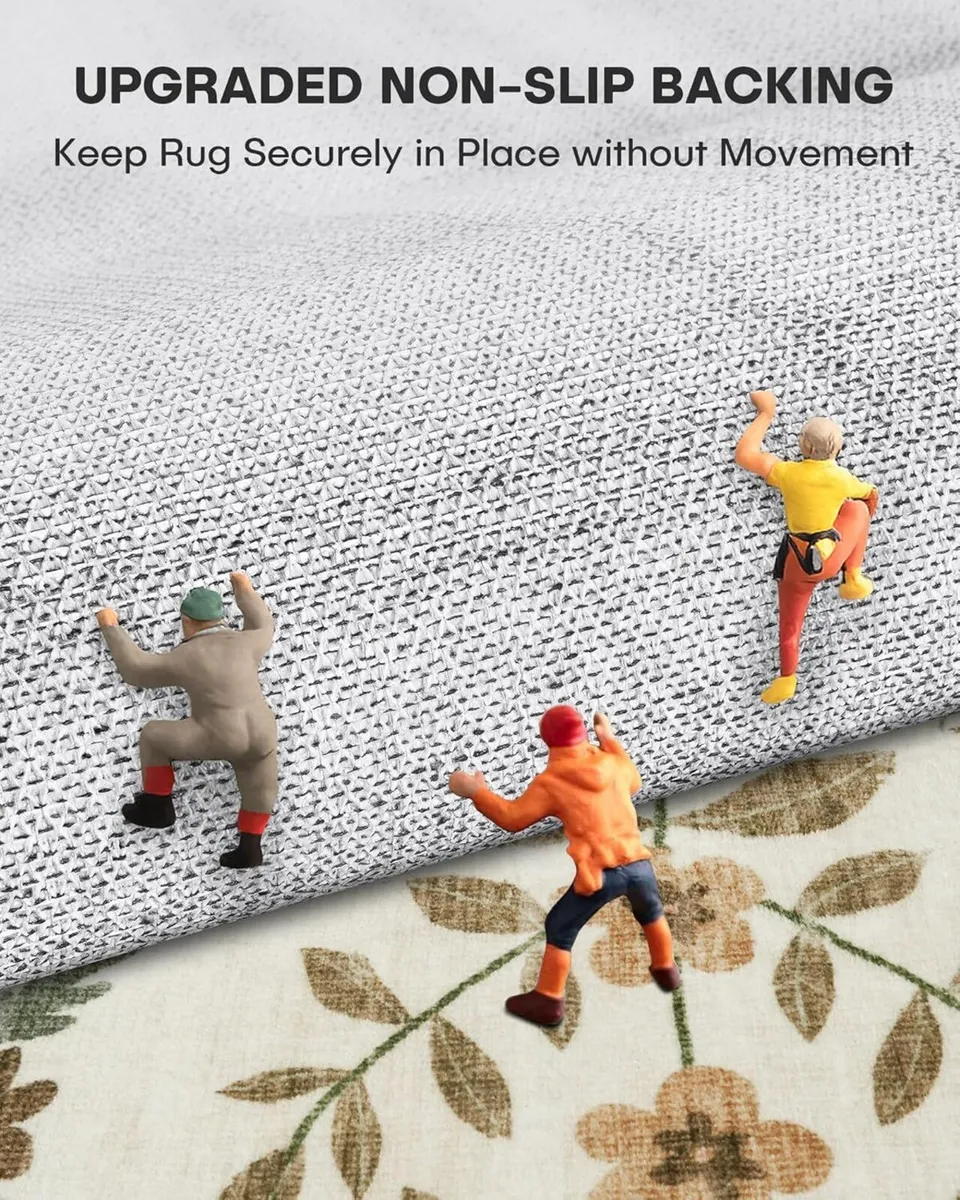 Floral Rugs for Living Room Boho Washable Area - Image 2