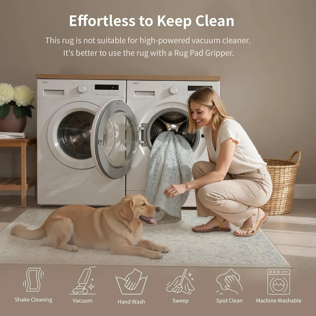 Rugs Living Room 240x300 cm Extra Large Vintage - Image 4