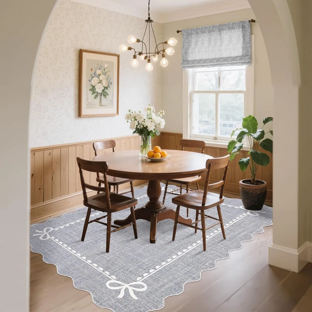 160 x 230 cm Modern Scalloped Rugs Living Room - Image 3