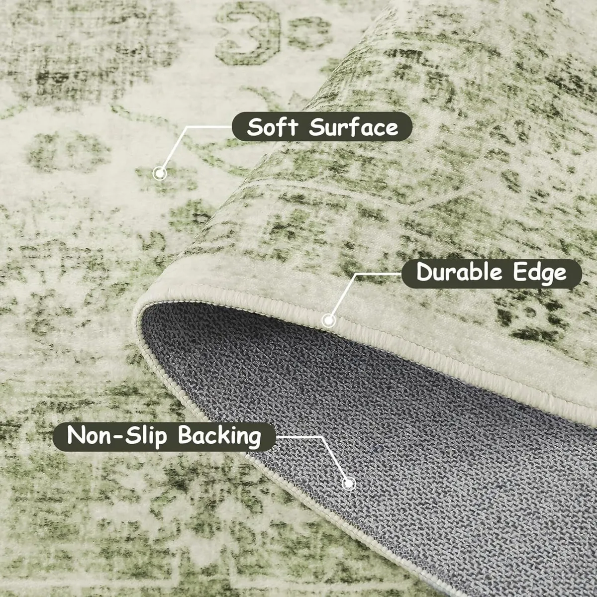 Rugs Living Room Large 200x300cm Machine Washable - Image 4