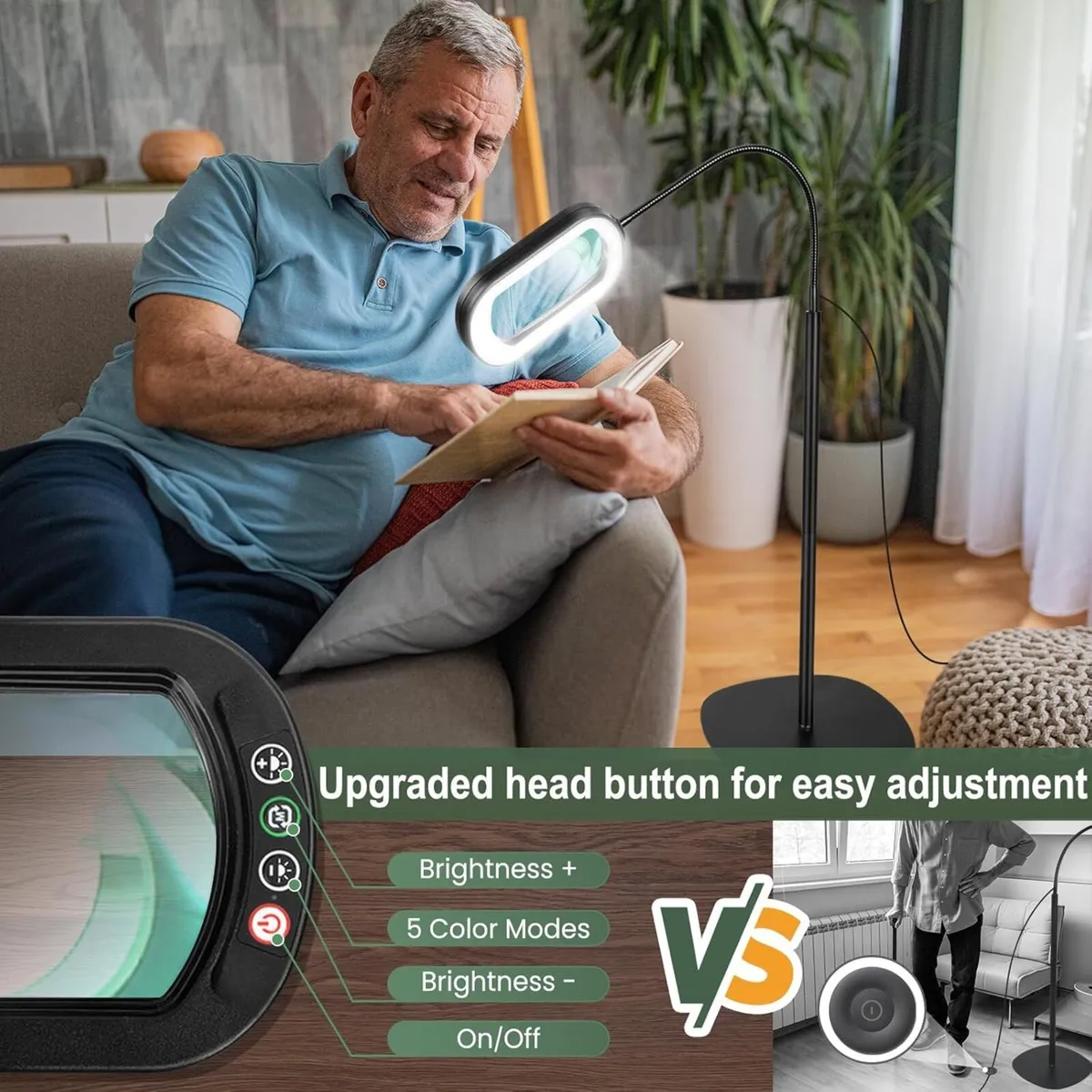 10X Rectangular Magnifying Glass with Light and - Image 3