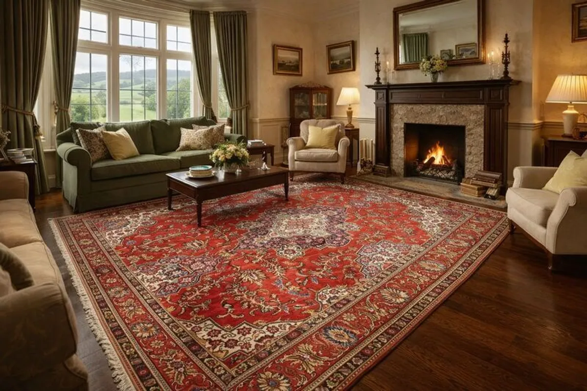 Extra Large Persian Tabriz Rug 398 x 304 cm (13.1 x 10 ft) - Image 1