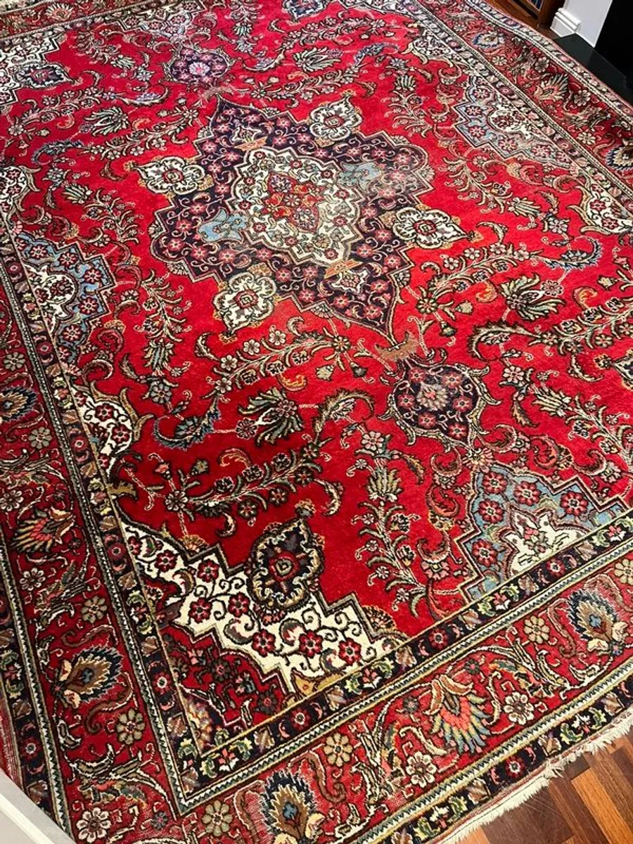 Extra Large Persian Tabriz Rug 398 x 304 cm (13.1 x 10 ft) - Image 2