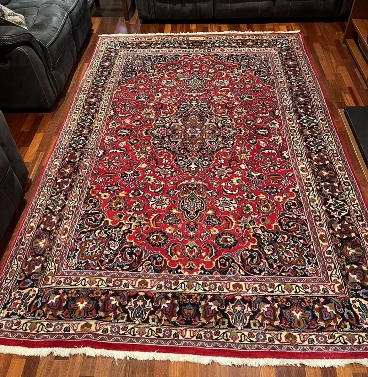 Signed Persian Meshad Rug 287 x 195 cm (9.4 x 6.4 ft) - Perfect Condition - Image 2