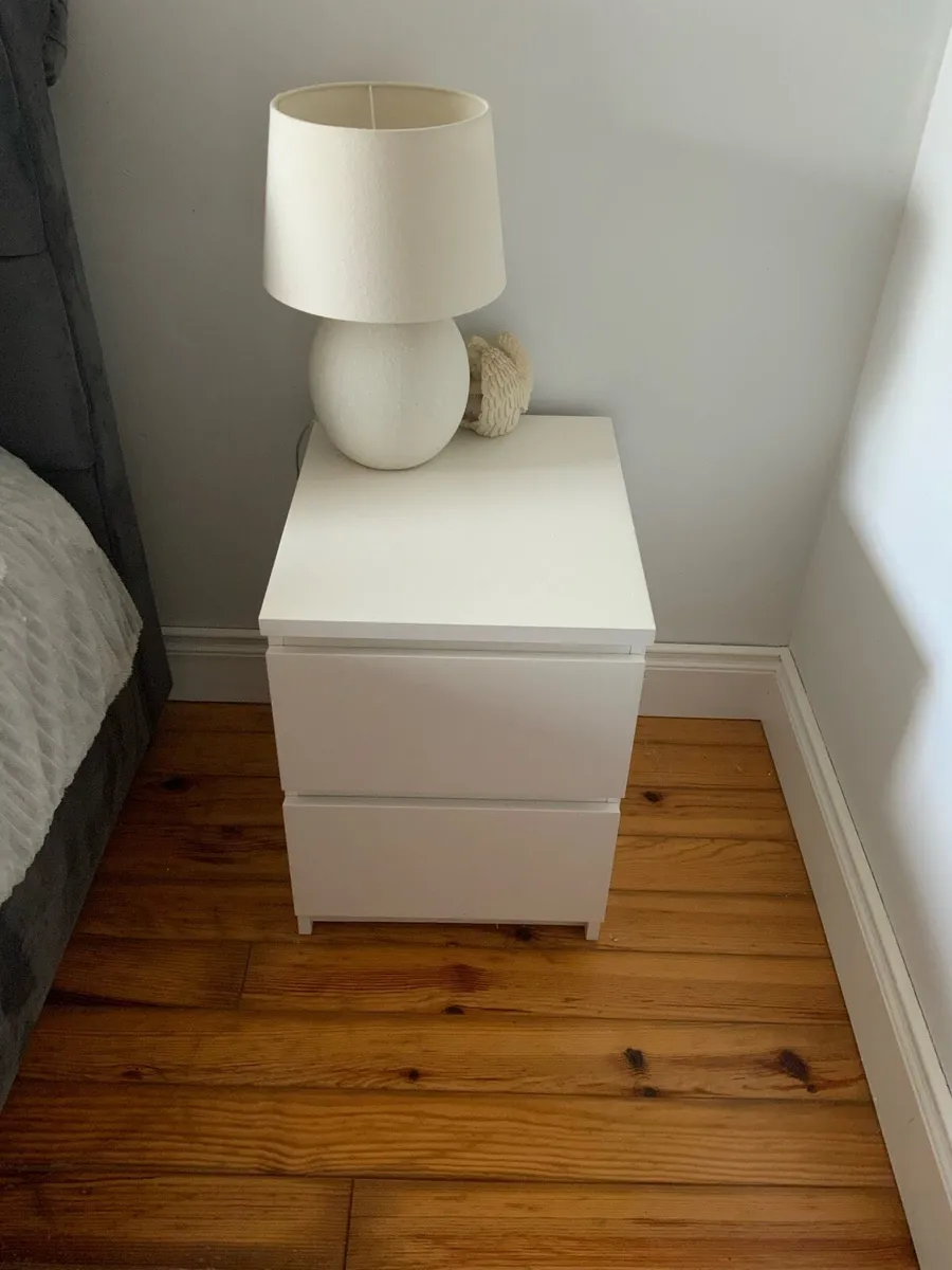 White ikea Bedside tables - Image 1
