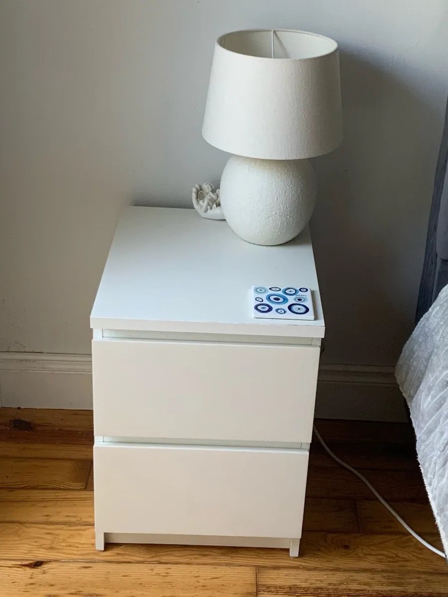 White ikea Bedside tables - Image 2