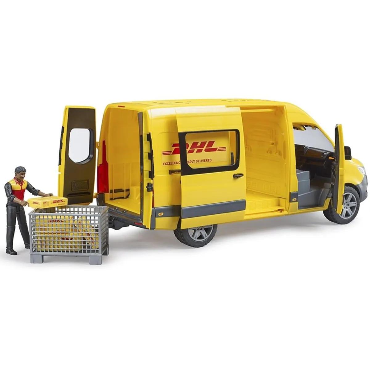 Bruder Mercedes Sprinter DHL Van with Driver - Image 1