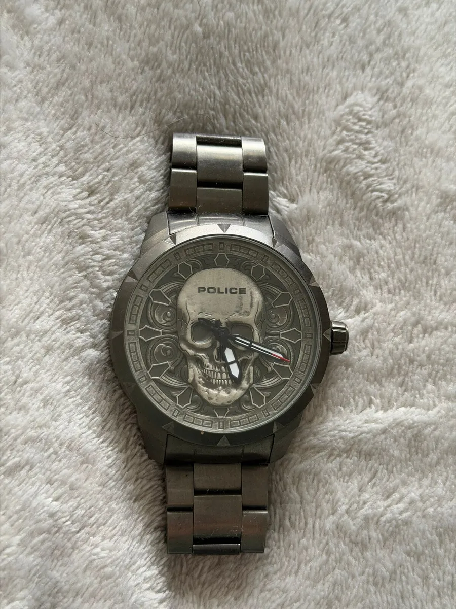 Police skull watch