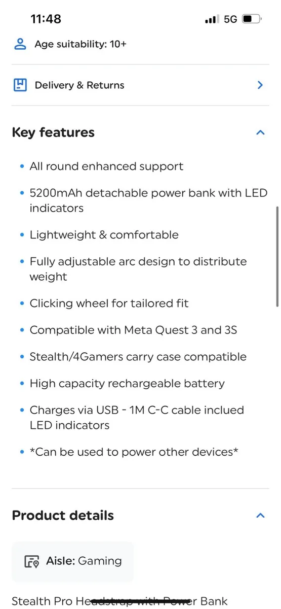 Meta Quest 3/3S head strap with power bank - Image 3