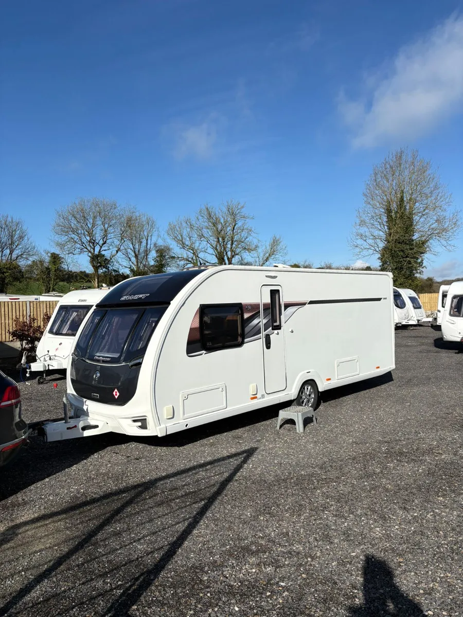2019 Swift 4 Berth Fixed Island Bed Caravan - Image 1