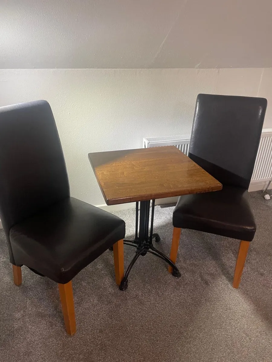 Bistro table and chairs - Image 1