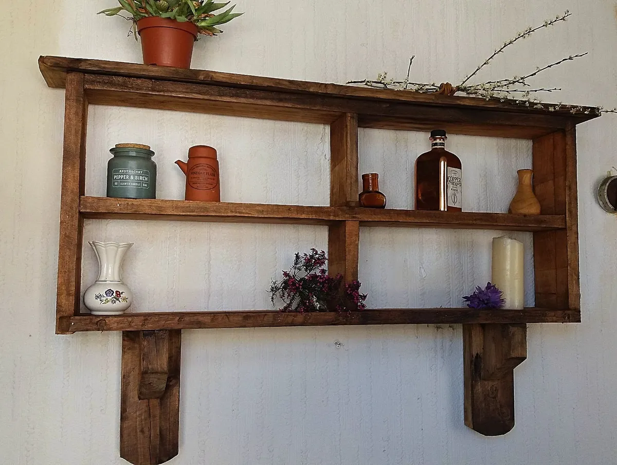 Rustic Cubby Box shelved storage / display - Image 1
